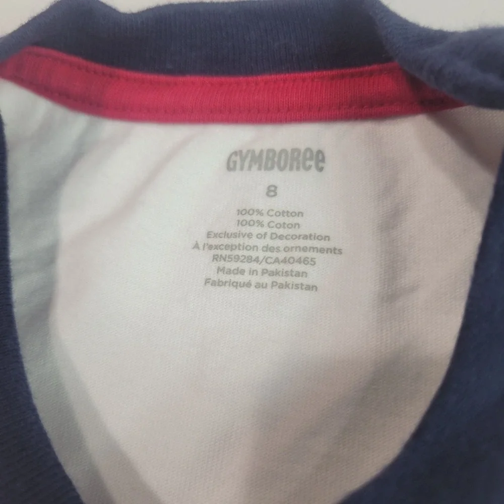 Gymboree Boys T-Shirts Size 8 Pirate & Patriotic Themes Cotton